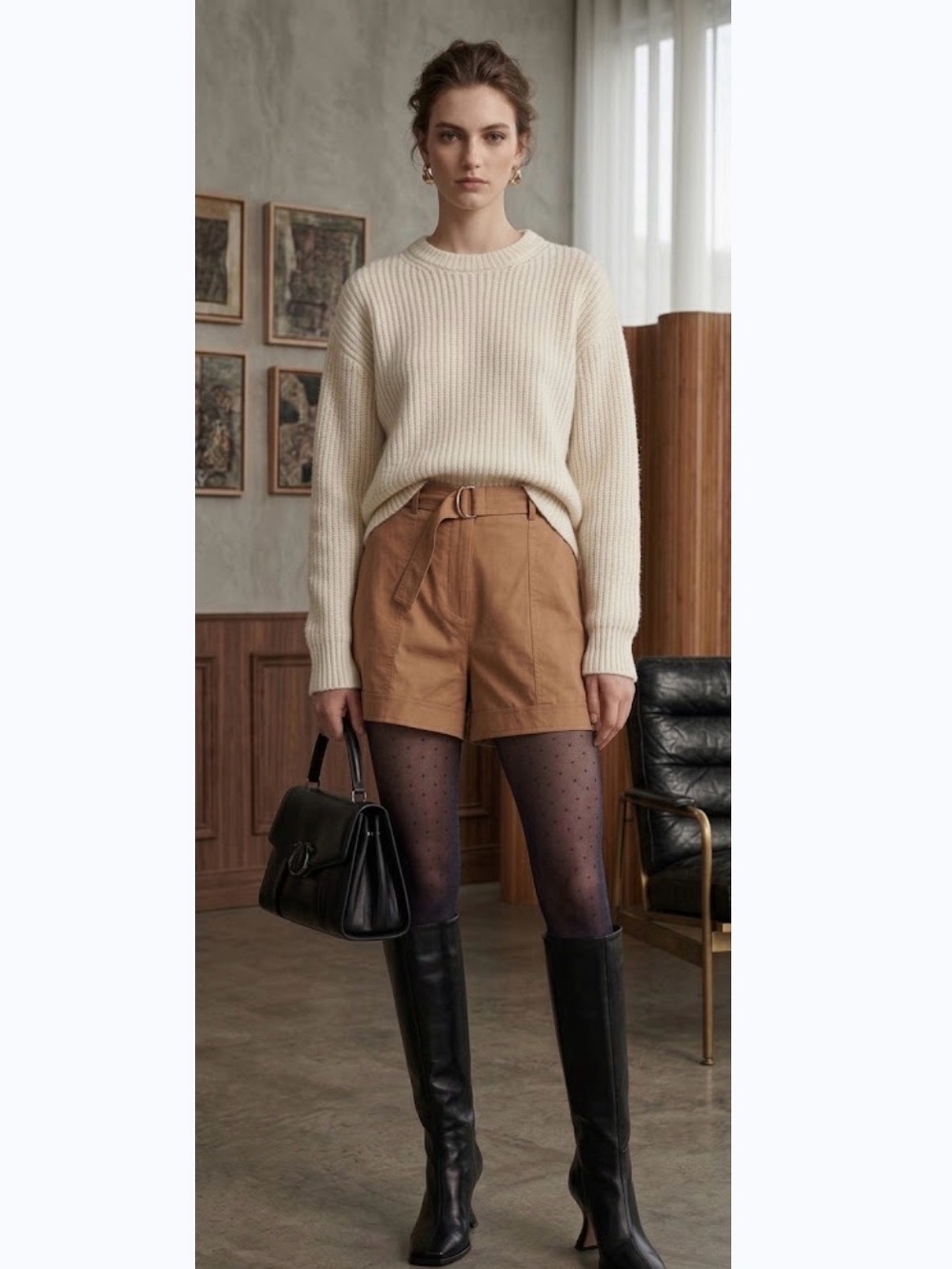 Simkhai Lourie Belted Tan Shorts size 2